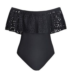 Cupshe Black Magic Falbala Bikini Set - Medium